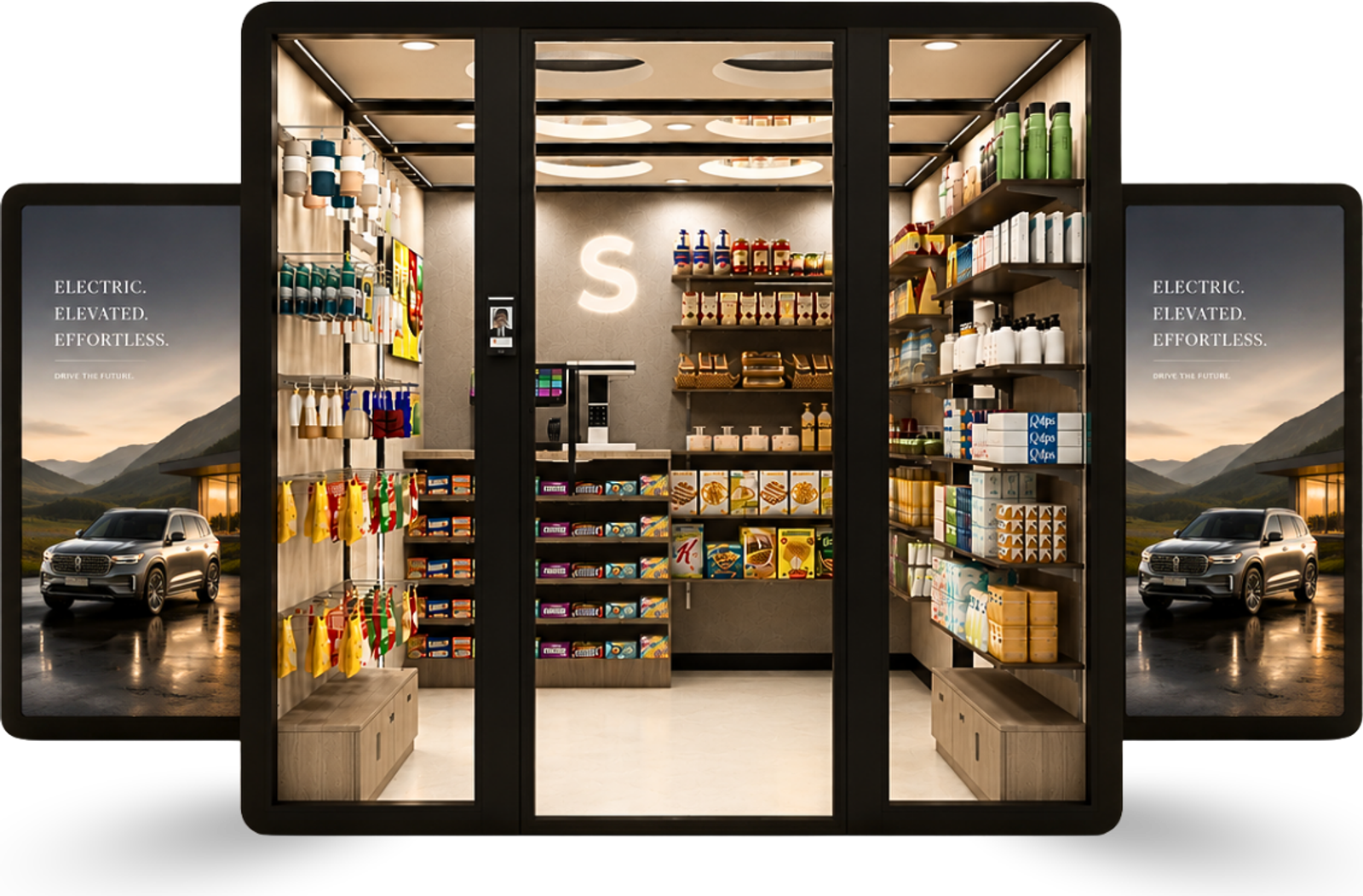 The Surplus Lobby Pod, a luxury walk-in store